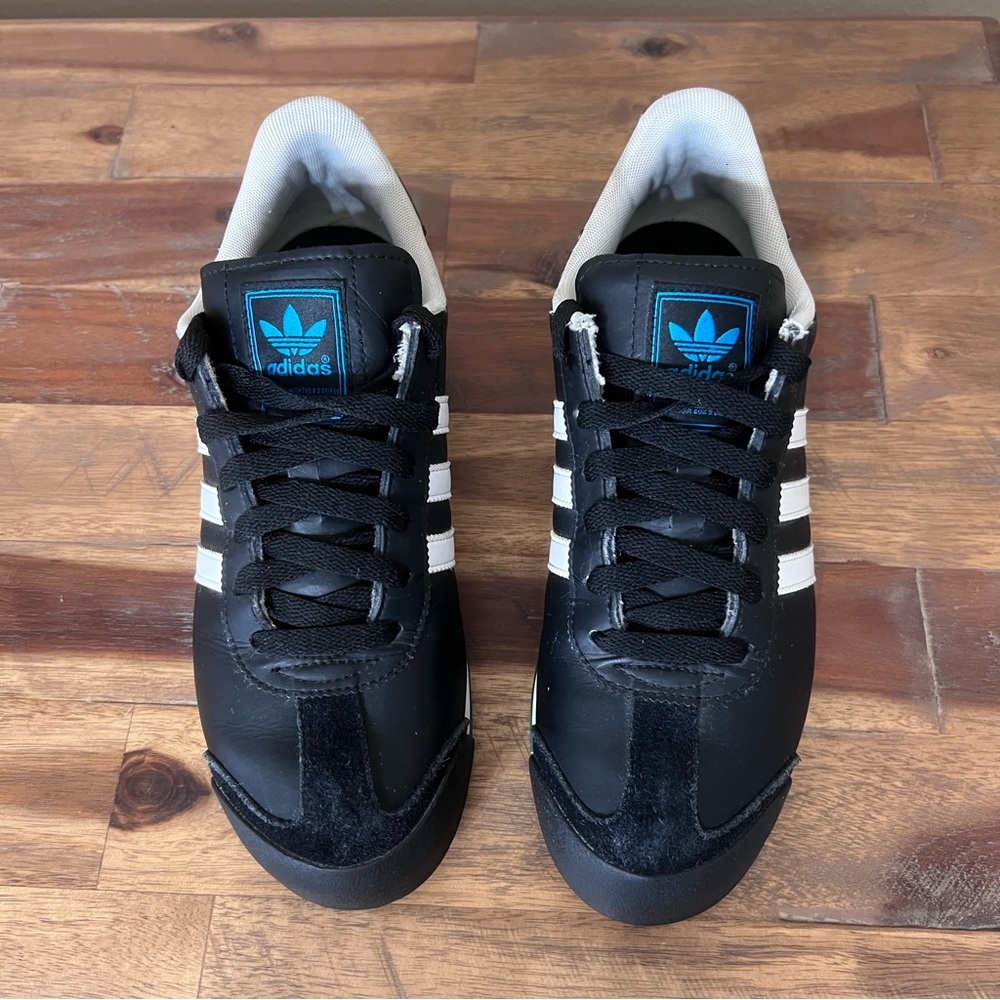 Vintage Adidas Samoa Black, White, Blue, Green Women's Sneakers
